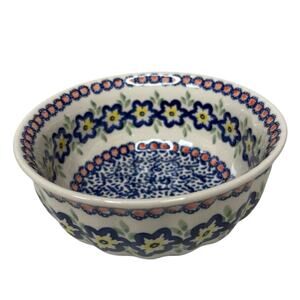 Manufaktura Boleslawiec Polish Pottery Bowl Pattern 104 I. Serwatka Hand Painted